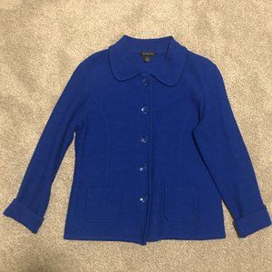 Womens M Boiled Wool Cobalt Blue Jacket